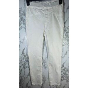 Style & Co. Womens Capri Jegging XS Mid Rise Bright White Cotton Blend Stretch